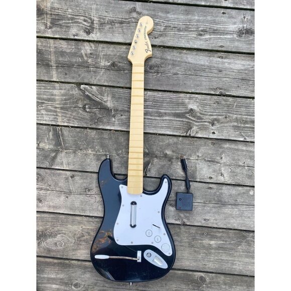 Rock Band Bundle With Guitar PS3 Fender Stratocaster W/ Dongle, Box & Microphone - Picture 6 of 7